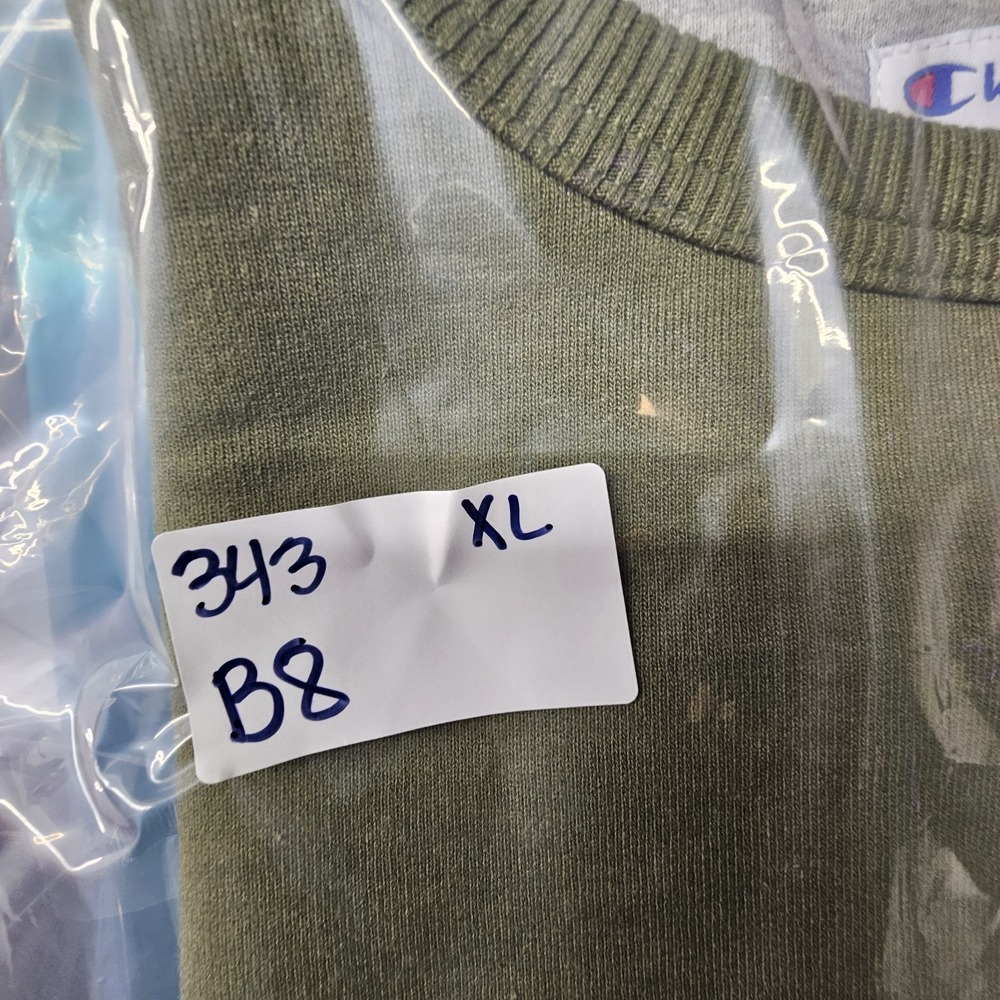 Champion Men's Powerblend Fleece Crew Neck Sweatshirt Color Olive Green Xl - Picture 9 of 9
